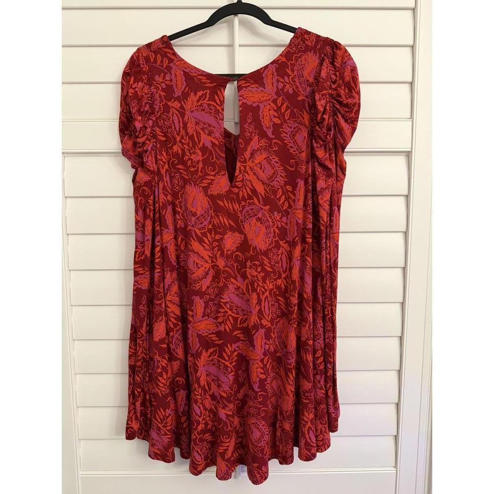 Free People Hello Lover Tunic Top in the Scarlett Combo color size XS - Picture 5 of 9